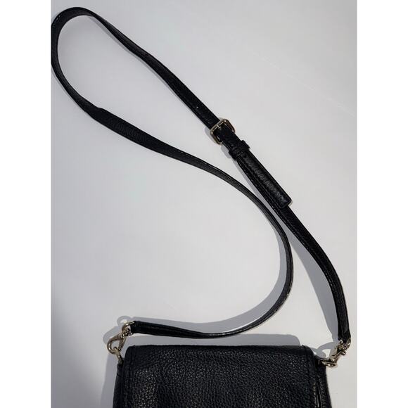 Kate Spade NY Cobble Hill Straw Abela Crossbody, Black Pebble Leather - Picture 8 of 11